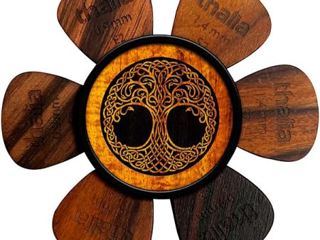 THALIA THPPTLWHK Tree of Life Wood Pick Puck - Hawaiian Koa Discount