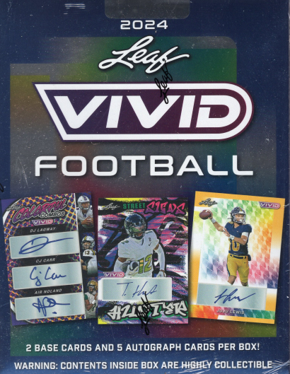 2024 Leaf Vivid Football Hobby Box For Discount